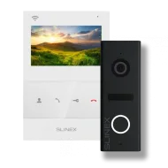 Комплект відеодомофон + панель виклику Slinex SQ-04N Cloud white + ML-17HD black
