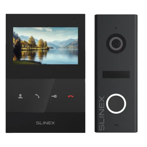 Комплект відеодомофону Slinex SQ-04 Black + ML-17HR Graphite