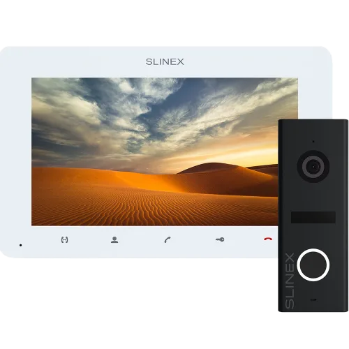 Комплект відеодомофону Slinex ML-17HD(Black) + SM-07MHD(White)