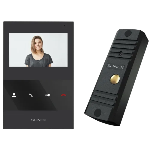 Комплект відеодомофону Slinex ML-16HD(Black)+SQ-04M(Black)