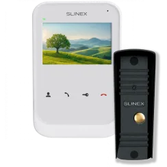 Комплект відеодомофон + панель виклику Slinex SK-04 + ML-16HR black