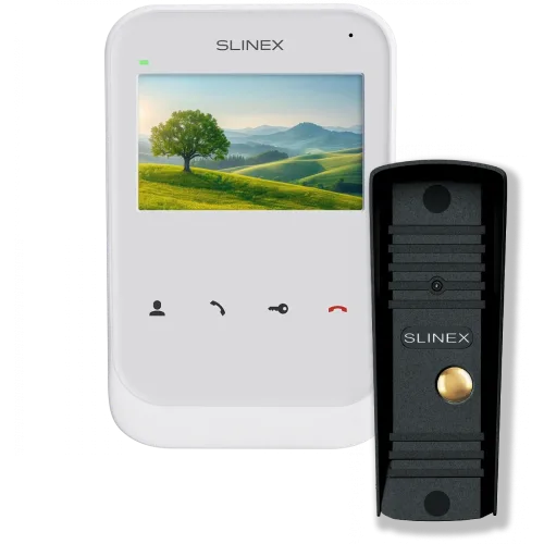 Комплект відеодомофон + панель виклику Slinex SK-04 + ML-16HR black
