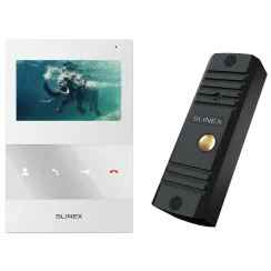 Комплект відеодомофону Slinex ML-16HD(Black)+SQ-04M(White)