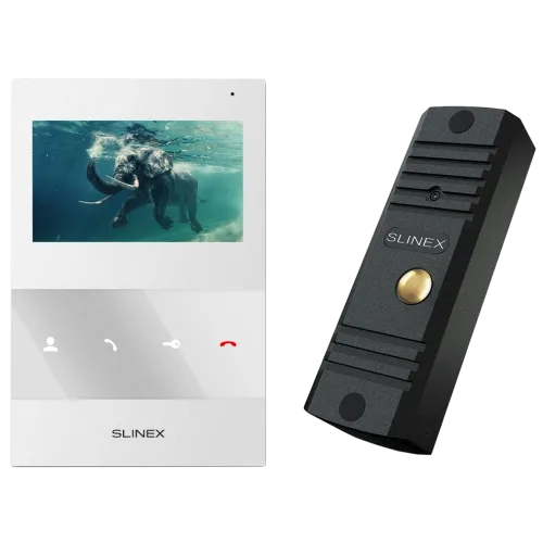 Комплект відеодомофону Slinex ML-16HD(Black)+SQ-04M(White)