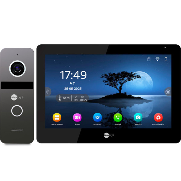 Комплект відеодомофона NeoLight MEZZO Hybrid HD Kit B/Graphite