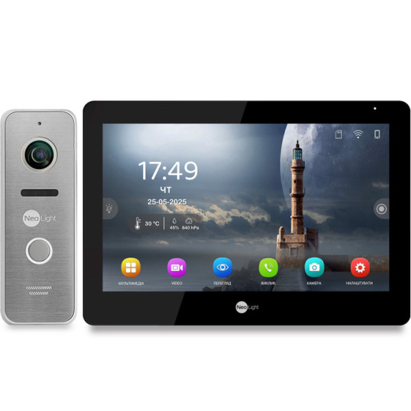 Комплект відеодомофона NeoLight MEZZO Hybrid HD Kit B/SilverP