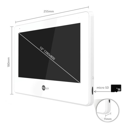 Комплект відеодомофона NeoLight MEZZO Hybrid HD KIT Silver