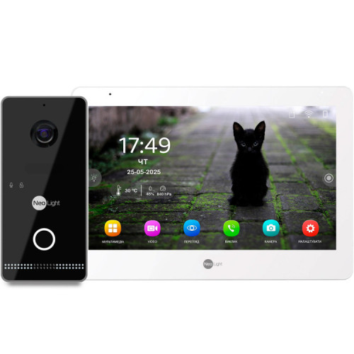 Комплект відеодомофона NeoLight MEZZO Hybrid IPWO KIT Black