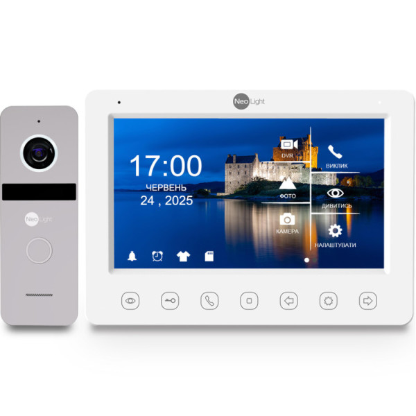 Комплект відеодомофона Neolight NeoKIT FHD Pro Silver