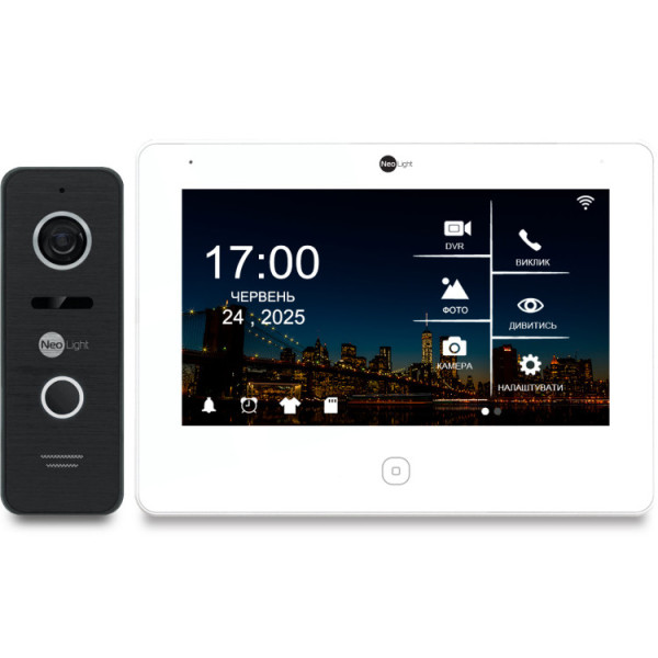 Комплект відеодомофона Neolight NeoKIT HD Pro WF Black