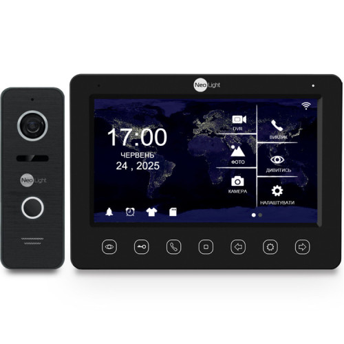 Комплект відеодомофона Neolight NeoKIT HD WF B/Black