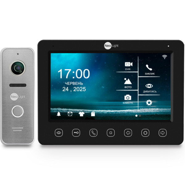 Комплект відеодомофона Neolight NeoKIT HD WF B/SilverP