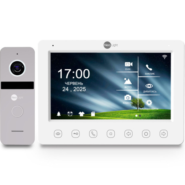 Комплект видеодомофона Neolight NeoKIT HD WF Silver