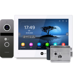 Комплект відеодомофона NeoLight ALPHA Hybrid HD Kit Graphite + ATIS Lock SS