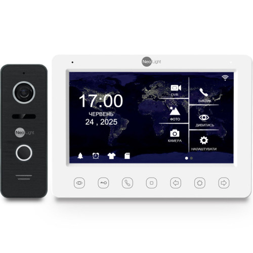 Комплект відеодомофона Neolight NeoKIT HD WF Black