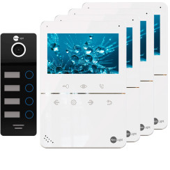 Комплект відеодомофона NeoLight TETTA KIT 2 Family (4 монітори)