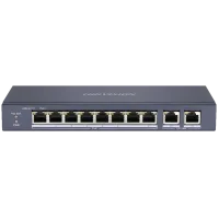 Комутатор 8 портів некерований Hikvision DS-3E0310P-E/M PoE
