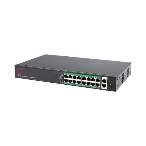 PoE-комутатор некерований 19-портовий ONV ONV-H1016PFD з 16 портами PoE
