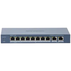 Комутатор 10 портів некерований Hikvision DS-3E0310HP-E(C) POE