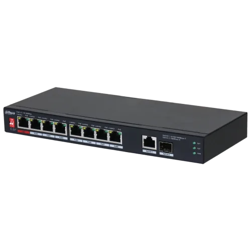 Комутатор 8 портів некерований Dahua DH-PFS3110-8ET1GT1GF-96 PoE