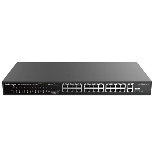 Комутатор 24 порти некерований Ruijie Reyee RG-ES126S-LP V2 PoE