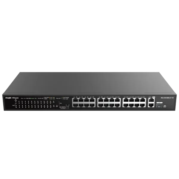 Комутатор 24 порти некерований Ruijie Reyee RG-ES126S-LP V2 PoE