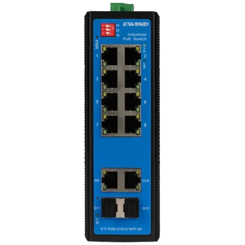 Комутатор 12 портів некерований Ewind EW-PIS1712-8FE PoE