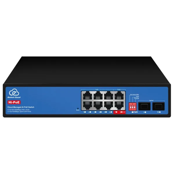 Комутатор Ewind EW-ES3010FGSH-AP AI PoE 10 портів керований