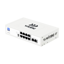 PoE-комутатор 10-портовий некерований Wiking WK-PS210 V2, 8x100Mbps PoE, 2x100Mbps Uplink, 76W
