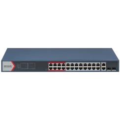 Комутатор 26 портів керований Hikvision DS-3E1326P-EI(B) POE