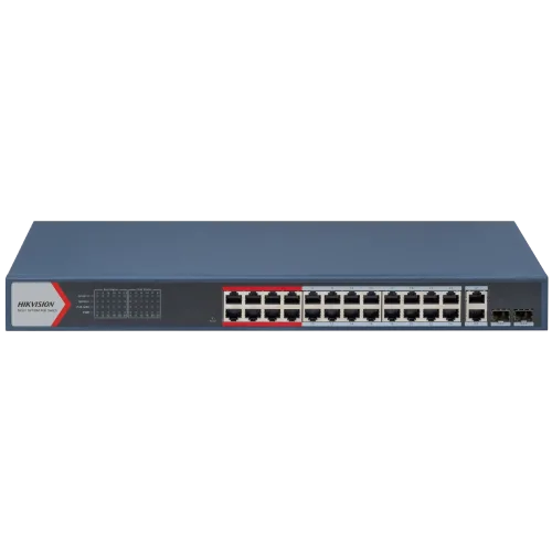 Комутатор 26 портів керований Hikvision DS-3E1326P-EI(B) POE