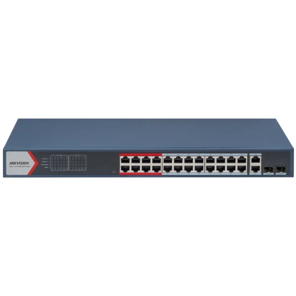 Комутатор 26 портів керований Hikvision DS-3E1326P-EI(B) POE