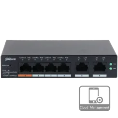Комутатор 6 портів керований Dahua DH-CS4006-4ET-60 PoE