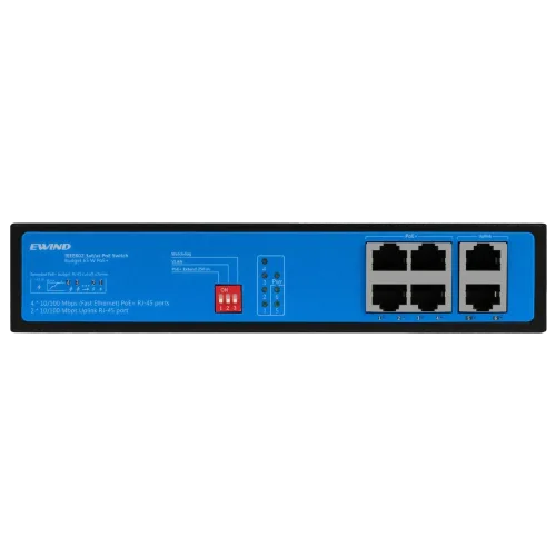 Комутатор 6 портів некерований Ewind EW-S1906CF-AP POE