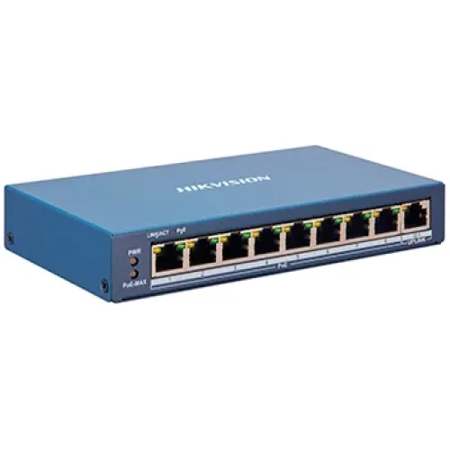 8-портовый керований POE комутатор Hikvision DS-3E1309P-EI