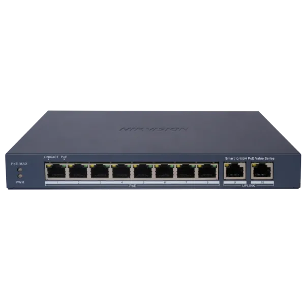 Коммутатор 10 портов управляемый Hikvision DS-3E1310P-EI/MPoE