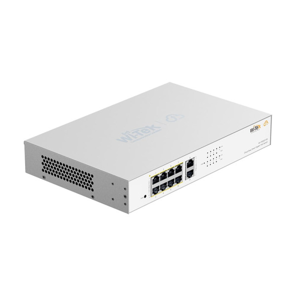 PoE-комутатор 10-портовий керований Wi-Tek WI-PCES310G гігабітний 8x1000Mbps PoE+, 2x1000Mbps Uplink, 110W, Cloud, ONVIF