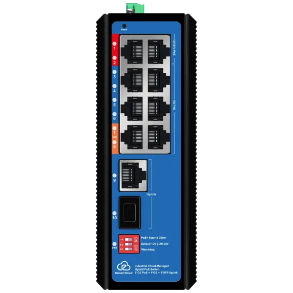 Комутатор 10 портів керований Ewind EW-EPIS3910SH-8GE AI PoE