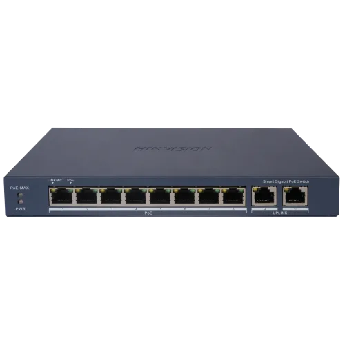 Комутатор 8 портів керований Hikvision DS-3E1510P-EIV2 POE