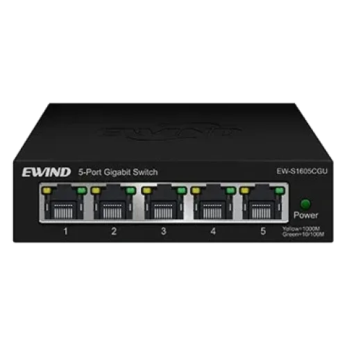 Комутатор 5 портів некерований Ewind EW-S1605CGU 1000M