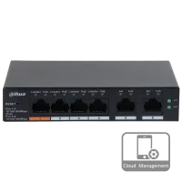 Комутатор 6 портів керований Dahua DH-CS4006-4GT-60 PoE