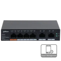 Комутатор 6 портів керований Dahua DH-CS4006-4GT-60 PoE