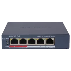 Комутатор 5 портів керований Hikvision DS-3E1105P-EI/V2 POE