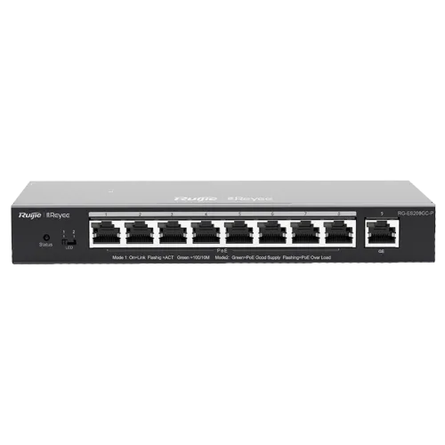 Комутатор 9 портів керований Ruijie RG-ES209GC-P POE