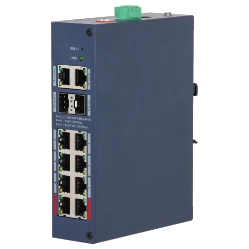 Комутатор 12 портів керований Dahua DH-CHS4212-8GT-110 PoE