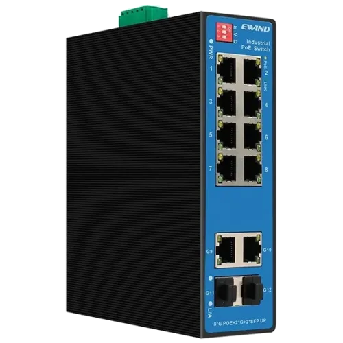 Комутатор 12 портів некерований Ewind EW-PIS1812-8GE