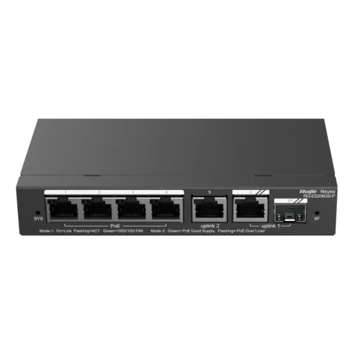 Комутатор 6 портів керований Ruijie RG-ES206GS-P PoE