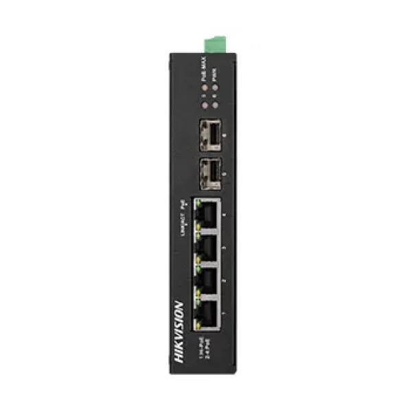 Комутатор 4 порти некерований Hikvision DS-3T0506HP-E/HS POE
