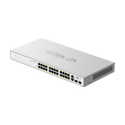 PoE-комутатор 28-портовий керований Wi-Tek WI-PCES328GFH гігабітний 24x1000Mbps PoE+, 2x1000Mbps Uplink, 2xSFP, 235W, Cloud, ONVIF