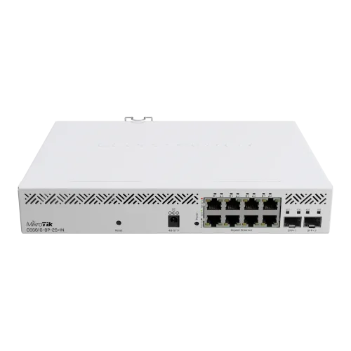 Комутатор 8 портів керований MikroTik CSS610-8P-2S+IN PoE